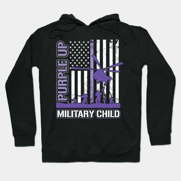 Purple Up for Military Kids Hoodie by aneisha